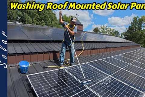 Safely Washing Roof Mounted Solar Panels.  How Much of an Increase Will I Get?