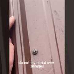 Metal roof leak. Don’t lay metal over shingles. #roofing #metalroofing #roofleak #hireaprofessional