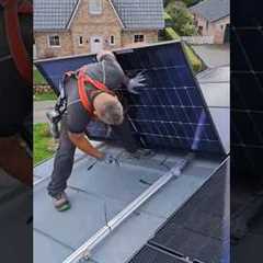 #Solar Installation on a Roof ☀️💪 - Subscribe for more!