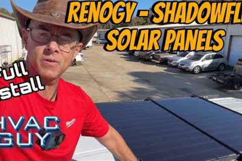 Installing The Renogy Shadowflux 200 Watt Solar Panels On My Van!