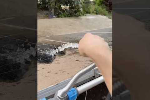 How do you clean solar panels?  #solarsystem #solarpanel #cleaningsolarpanels